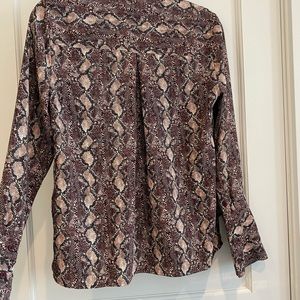 Equipment button down snakeskin blouse size XS